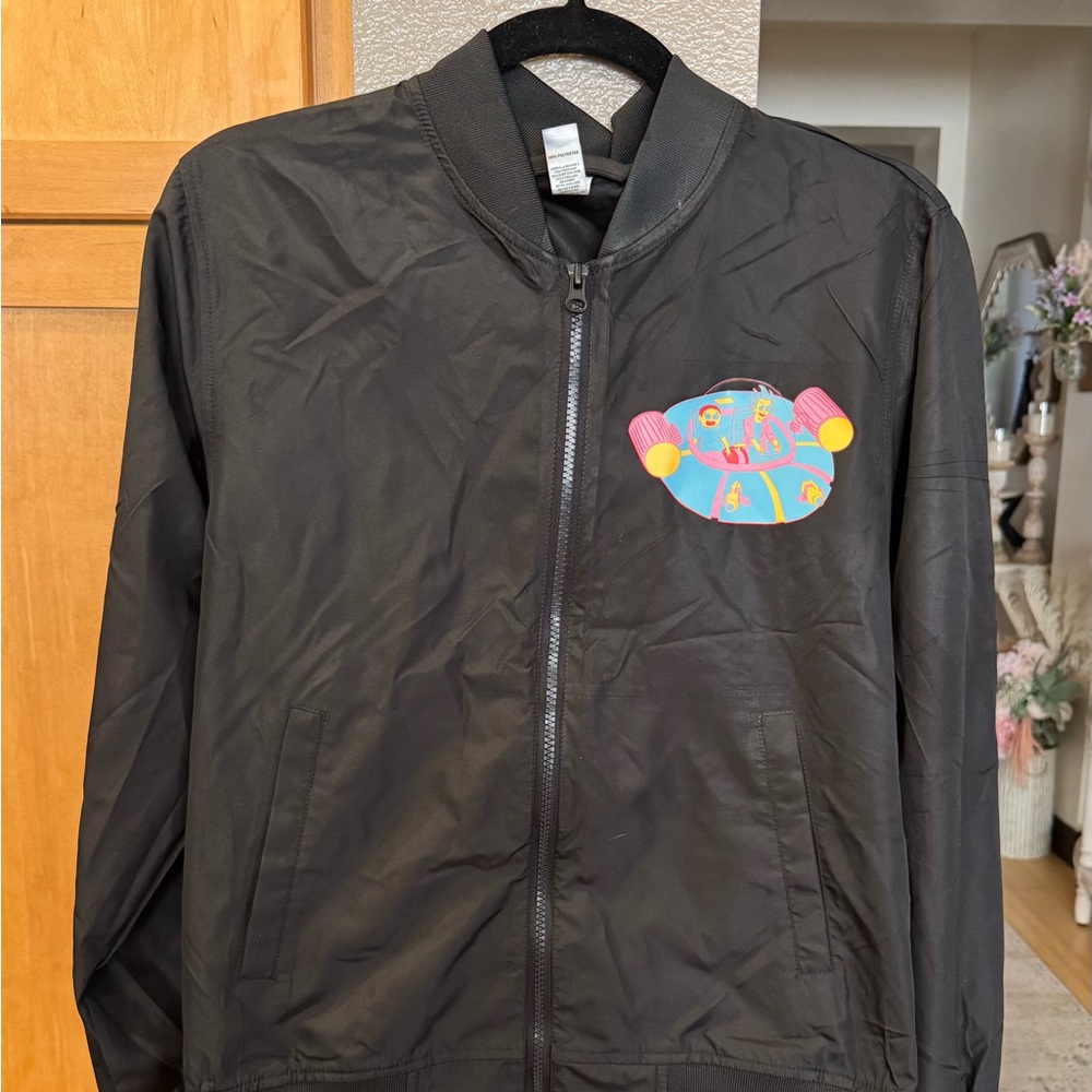 Rick & Morty XS Bomber Jacket – Independent Trading Co. Black Zip Up